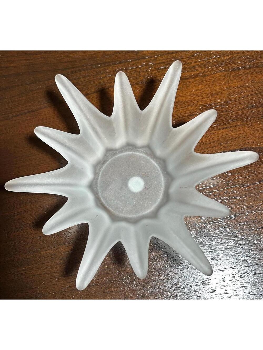 Splash Candle Holder Frosted Glass by Partylite